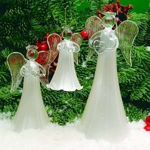  Biedermann & Sons Pearl White Angel Ornaments   set of 3 