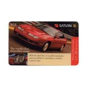 Collectible Phone Card 15m Saturn SC2 Three Door Coupe Info About 