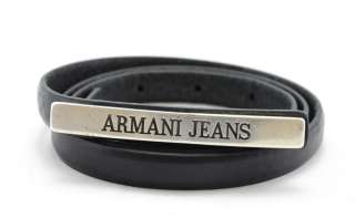 Authentic Armani Jeans Leather Logo Belt US 31 32 EU 85  