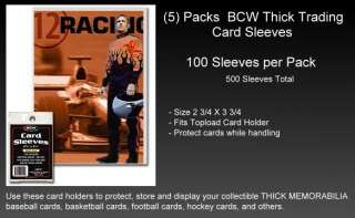 BCW Thick Trading Card Sleeves (5 Packs500 Count)  