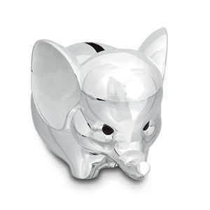  SILVER PLATED ELEPHANT MONEY BANK 