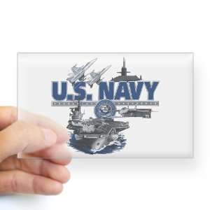   US Navy with Aircraft Carrier Planes Submarine and Emblem Everything