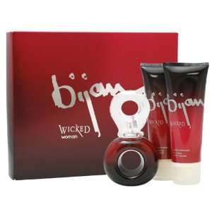 BIJAN WICKED Perfume. 3 PC. GIFT SET ( EAU DE TOILETTE SPRAY 1.7 oz 