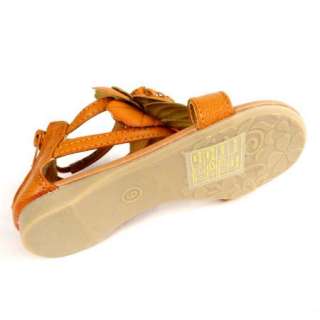   Strap Flat Thong Sandals Tan Size 9 4 / kids t strap shoes  