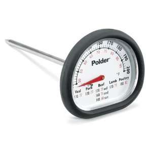 Polder 12454 Meat Thermometer, Stainless Steel  Kitchen 