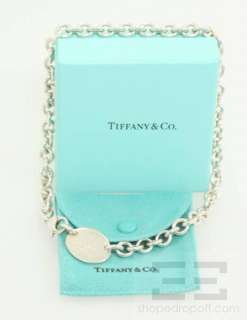 Tiffany & Co Return To Tiffany Oval Tag Sterling Silver Necklace 