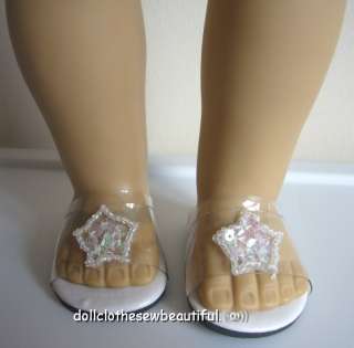 DOLL CLOTHES fits American Girl Clear Sandals W/ BLING  