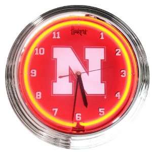    Nebraska Cornhuskers Retro Diner Neon Clock