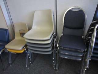   Stackable Chairs Assorted Colors Some Kid Most Adult Size Some Padded