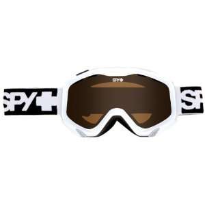 Spy Optic White Zed Snow Racing Snow Goggles Eyewear w/ Free B&F Heart 