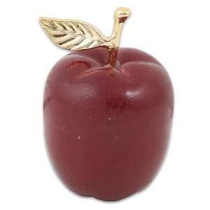 Red Metal Apple with Gold Leaf 4.25 Case Pack 60 