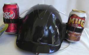 Black Dual Party Drinking Helmet * NEW * beer hat *  