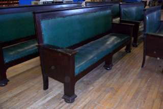 Antique Mission Oak Meeting House Bench Masonic Ritural Church Pew 