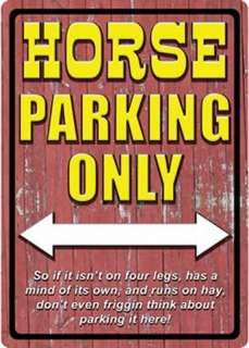 Horse Parking Only w/ fine print* 11x16 Metal Sign New  