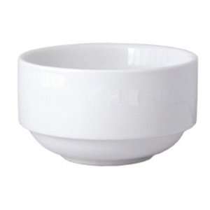  Monaco Collection White Bouillon Bowls   8 Oz.   Porcelain 