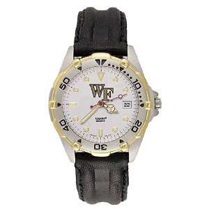  Logo Wake Forest Demon Deacons Mens All Star Watch w/Leather Band 