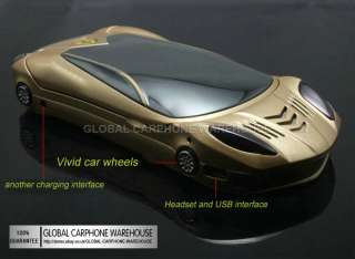 New & Gold AUTOBOTS(OPTIMUS PRIME) SUPER SPORTS CAR Quadband Dual SIM 