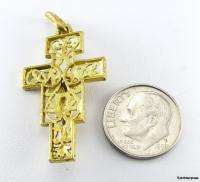 CRUCIFIX Jesus on the Cross PENDANT   18k Yellow GOLD  