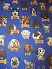 New OOP Nick & Nora NABISCO Blue MILK BONE Flannel Dog Breed Fabric 3 