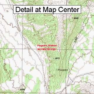  USGS Topographic Quadrangle Map   Pogues Station, Nevada 