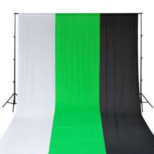   ft Photo Background Stand & White Black Green Backdrop