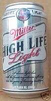 MILLER HIGH LIFE LIGHT Beer Can, Milwaukee, WISCONSIN *  