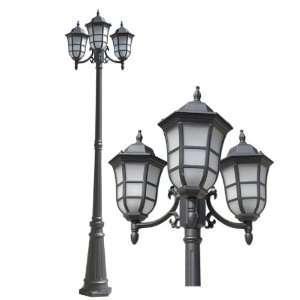   Gorgeous Black Finished Outdoor Post Pole Light