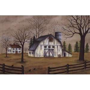  Olde White Barn   Poster by Lisa Kennedy (18x12)