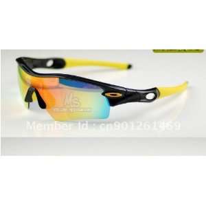   sports sunglasses black with yellow rubber fire iridium lens 5 Sports