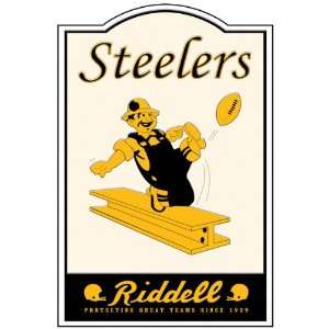Pittsburgh Steelers 12 x 18 Nostalgic Metal Trade Sign  
