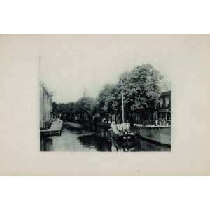  1904 Canal Delft The Netherlands Holland Photogravure 