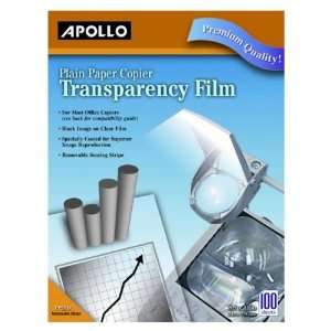 Apollo Plain Paper Copier Transparency Film,Letter   8.5 x 11   100 
