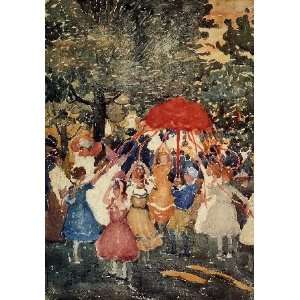   Inch, painting name Maypole, by Prendergast Maurice