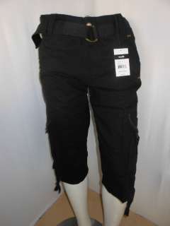 Mens Capri Cargo shorts, Bermuda 2012 styles. 30 40W Black NWT 