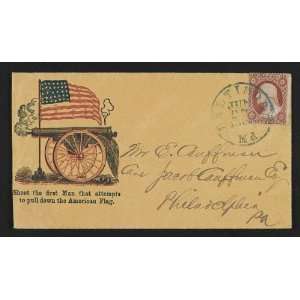 Civil War envelope,Shoot the man that attempts to pull down the 