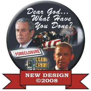  **New** Barack Obama Campaign Pin Button   Bush in Tears 