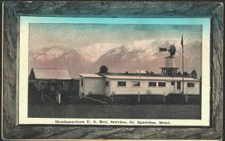 St Ignatius Montana 1915 Headquarters Rec. Service Vintage Postcard 