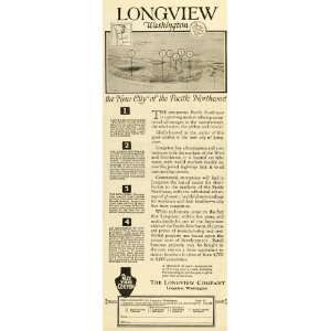  1923 Ad Longview Washington Columbia River Pacific 