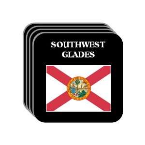 US State Flag   SOUTHWEST GLADES, Florida (FL) Set of 4 Mini Mousepad 