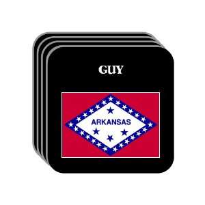  US State Flag   GUY, Arkansas (AR) Set of 4 Mini Mousepad 