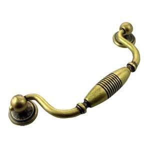  Mng   Striped Clapper Pull (Mng15910) Brass Antique