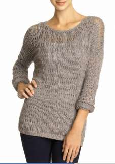 NWT Vince Loose Knit Boatneck Sweater Size XS   Taupe 822508908585 