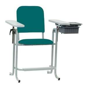 McKesson Blood Draw Chair Upholstered Seat Tall With Drawer Teal 
