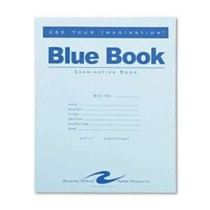 Roaring Spring 77510   Exam Blue Book, Wide Rule, 8 1/2 x 7, White, 4 