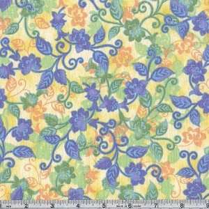  45 Wide Ophelia Sunshine Blue Fabric By The Yard Arts 