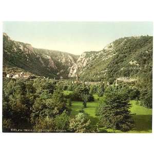 Photochrom Reprint of Thale at entrance to valley, Bodethal, Hartz 