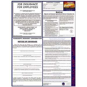  Mississippi State Labor Law Poster Laminated