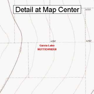   Topographic Quadrangle Map   Garcia Lake, Texas (Folded/Waterproof