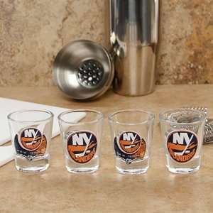 New York Islanders 4 Pack Enhanced High Definition Design Shot Glass 