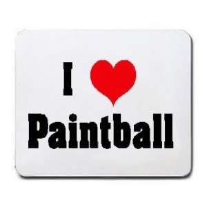  I Love/Heart Paintball Mousepad
